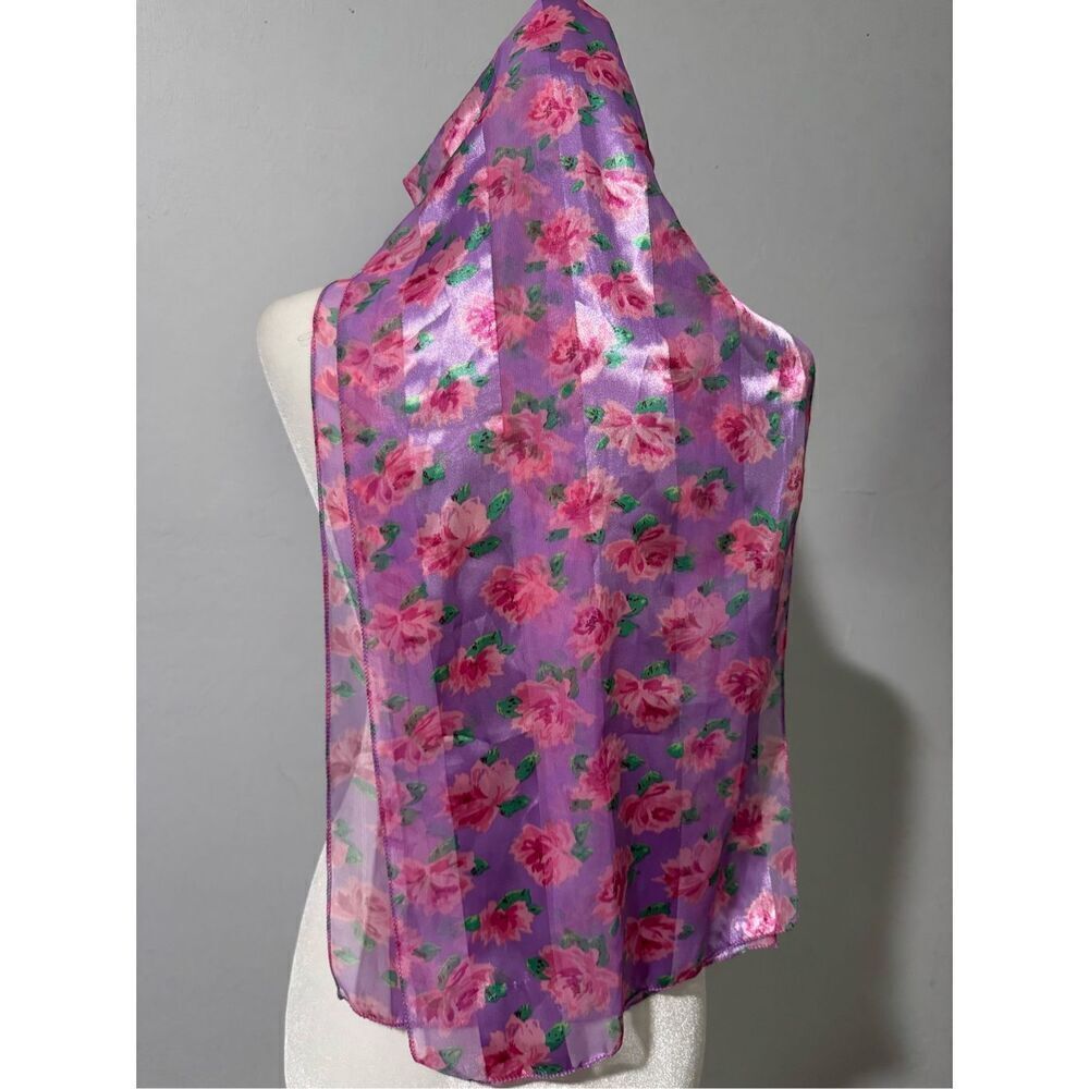 Scarves pink floral - Picture 5 of 5